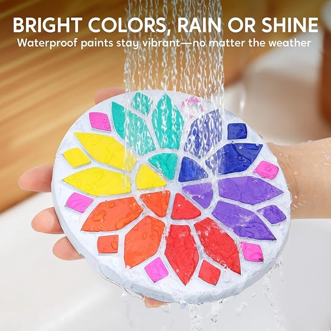 Klever Kits Stepping Stones Painting Kit for Kids - Paint 5 Garden Stones, Ceramic Garden Decor, Unicorn Craft Kits for Boys, Gifts for Boy, Girl Age 8+ Year Old - Summer Gift