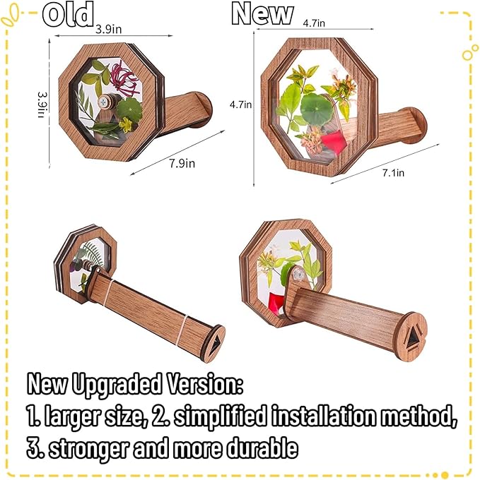 2PCS Natural DIY Kaleidoscope Kit, New Wooden Magic Rotating Kaleidoscope Making Set for Nature Lovers, Best Gift, Outdoor Classic Handmade Education