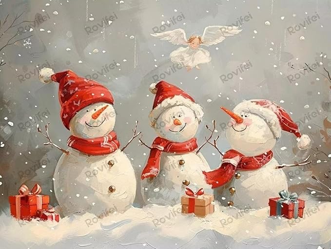 Angels Love Snowmen 1000 Piece Puzzles for Adults, Puzzles for Kids Children, Vivid & Colorful Personalized Puzzles - for Room Decor Home Decor Fall Decor - Gifts for Women 30x20 inch