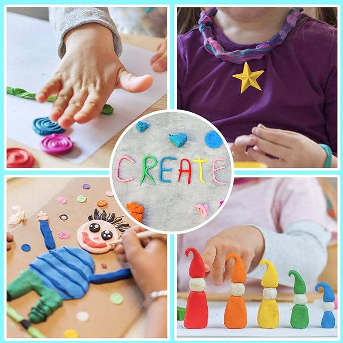 ESSENSON Air Dry Clay 27 Colors, Modeling Clay for Kids, DIY Molding Magic Clay for with Tools, Party Favors Toys Gifts for Age 3 4 5 6 7 8+ Years Old Boys Girls Kids