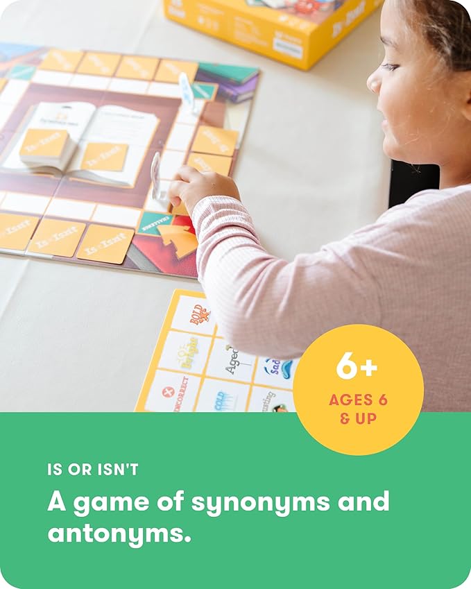 SimplyFun Is or Isn’t - Expand Vocabulary Skills by Identifying Synonyms and Antonyms - an Engaging and Educational Bingo Game for Kids - for 2 to 5 Players, Ages 6 & Up