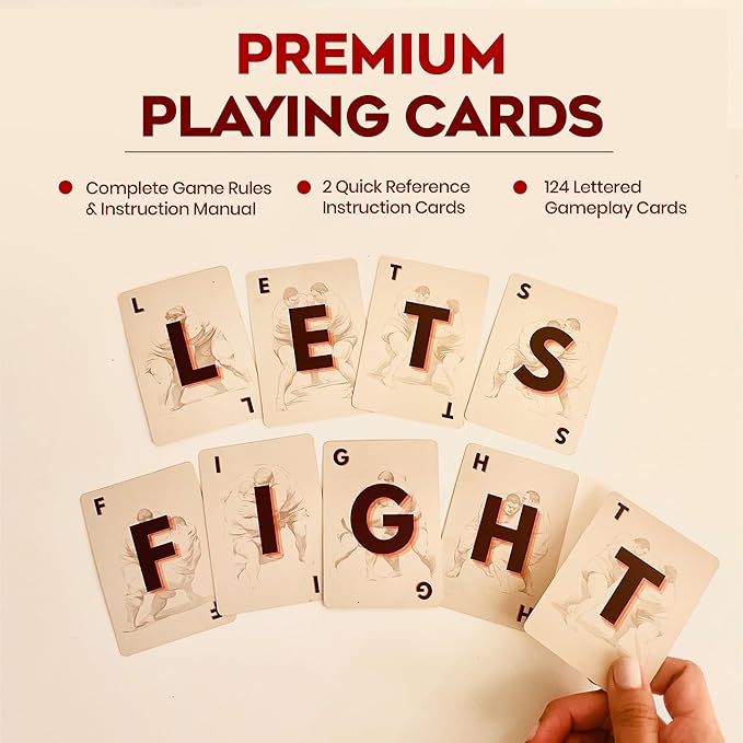 Card Game for Adults and Family Board Night, Premium Playing Cards, Spelling for Kids & Seniors, Travel & Party, 2-4 Players, Ages 8 & Above