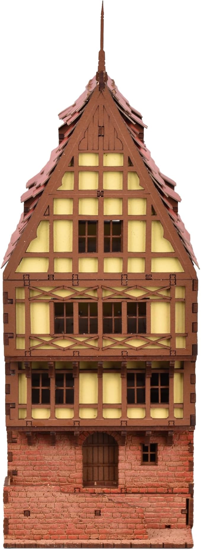 Brick Rowhouse DIY Wooden Building Kit for Teens and Adults, Suitable for Playing with Family - Realistic