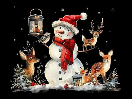 Puzzles for Adults 500 Pieces, DIY Christmas Eve Snowman Puzzles, Matte Finish & Eco-Friendly Wooden Puzzles - for Home Decor Room Decor Wall Decor - Funny Creative Gifts 20x15 Inch