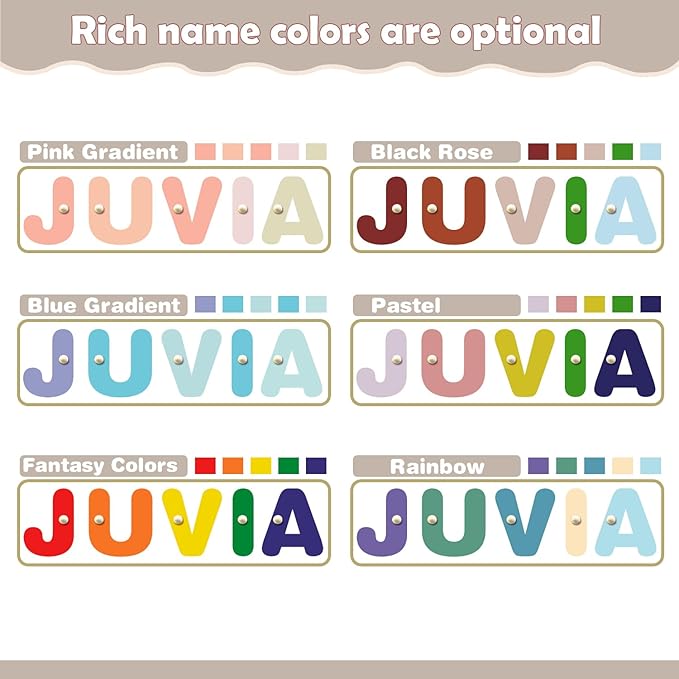 Personalized Name Puzzle | Custom Name Puzzles | Montessori Toys for 1 Year Old | Customized Baby Gifts for Toddlers 1-3 Animal Puzzle (Stlyes 5)