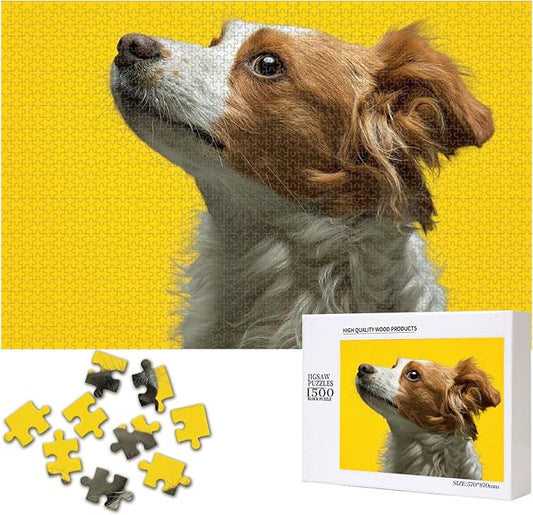Custom Wooden Jigsaw Puzzles - 120/200/300/500/1000/1500 Piece Photo Gift Sets for Adults & Kids - Pet, Wedding, Family Memory Keepsake