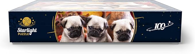 MyPuzzle Pug Puppies - Premium 100 Piece Jigsaw Puzzle - Made in USA