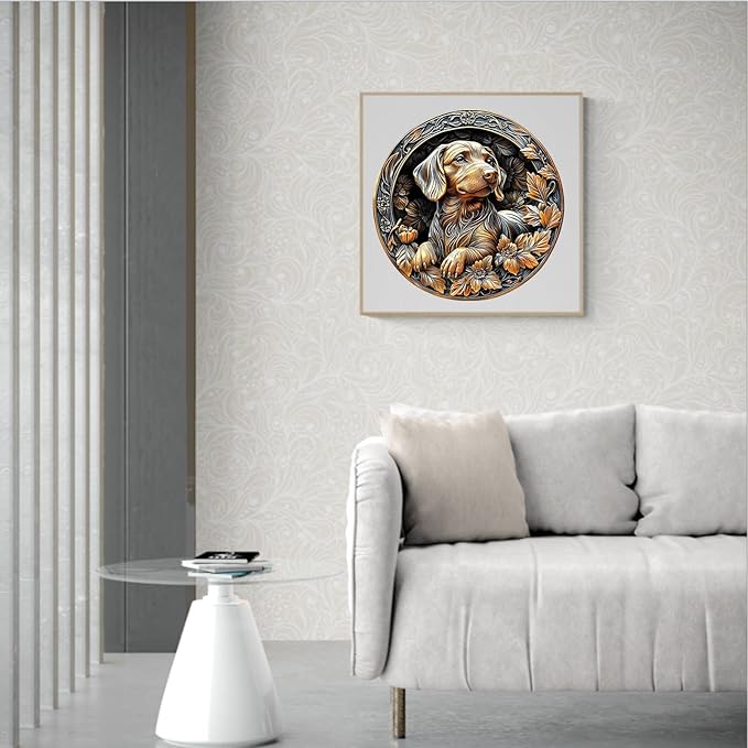 Wooden Puzzle 100PCS Ragdoll and Butterfly Unique Shape Advanced Wood Puzzle for Adults,Holiday Birthday Gift,Craft kit (Metal Dachshund, Medium)