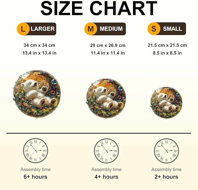 Wooden Puzzles for Adults, Wooden Jigsaw Puzzles for Adults Kids, Bubble Bear Unique Shaped Wood Puzzles Adult, Creative Gifts for Friends Family Game, Home Decor(11.4 * 11.4in 200pcs)