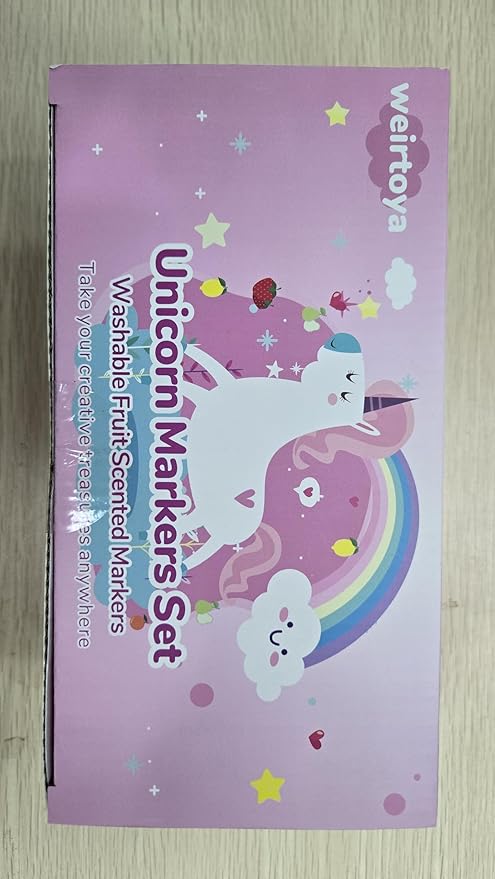 weirtoya 56 PCS Washable Scented Markers Set with Glitter Pencil Case, Mermaid Unicorn Arts and Crafts for kids 4-6-8 Kids Coloring Drawing Kits for 4-8 Years Old Girls Birthday Gifts