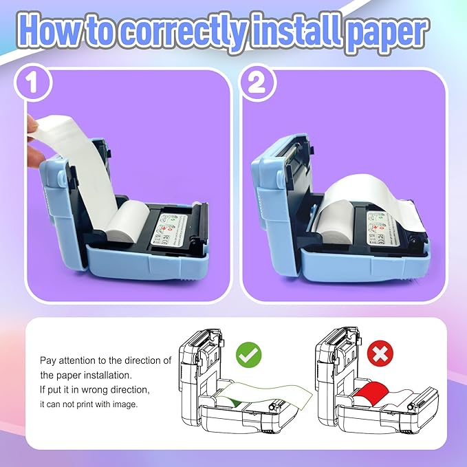 Kids Camera Instant Print, Christmas Birthday Gifts for Kids Age 3-12, Selfie Digital Camera with 1080P Videos,Toddler Portable Travel Cameras Toy for 4 5 6 7 8 9 Year Old Boys Girls-Blue