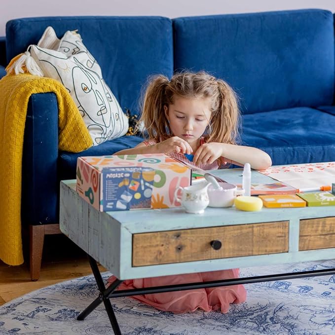 Sculpd - The Original Mosaic Kit - Create Your Own Mirror, Trinket Pot and Drink Coaster Mosaics - Includes Tangram Tile Game, Craft Supplies - Mosaic Kits for Kids Birthday Gift Age 8-12