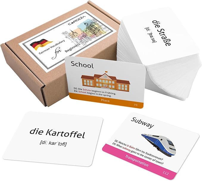 CARDDIA | German Vocabulary for Beginners Educational Flashcards