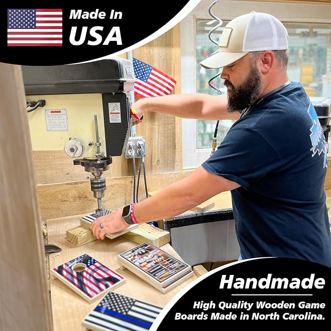 Coinhole Desktop Coin Bouncing Party Game Set | Tabletop Cornhole Board Game | Small Cornhole Travel Game Includes Coins