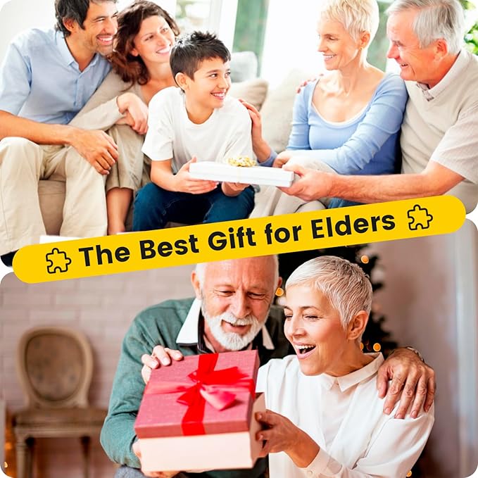 24 Large Piece Puzzle for Seniors 6 Pack Puzzles Dementia Alzheimer's Products and Activities for The Elderly Adults Puzzle Alzheimer's Easy Puzzles Gift Memory Games for Patients, 6 Storage Bag