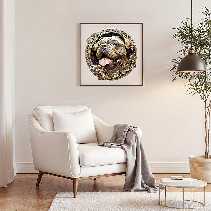 Wooden Jigsaw Puzzles, Metal French Bulldog Wooden Puzzles for Adults with Unique Shape, Adult Jigsaw Puzzle, Birthday Gifts for Adults, 13.4"x13.2" -295pcs