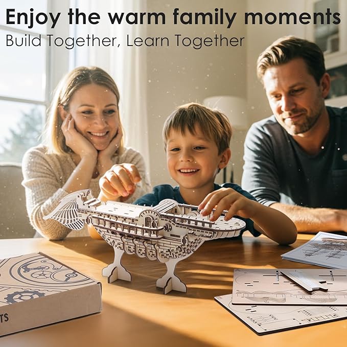 3D Wooden Puzzles for Adults, Wood Crafts Model Building Kits Toys, Brain Teaser Wooden Puzzles Gifts for Adults & Teen (Belhaven Star)