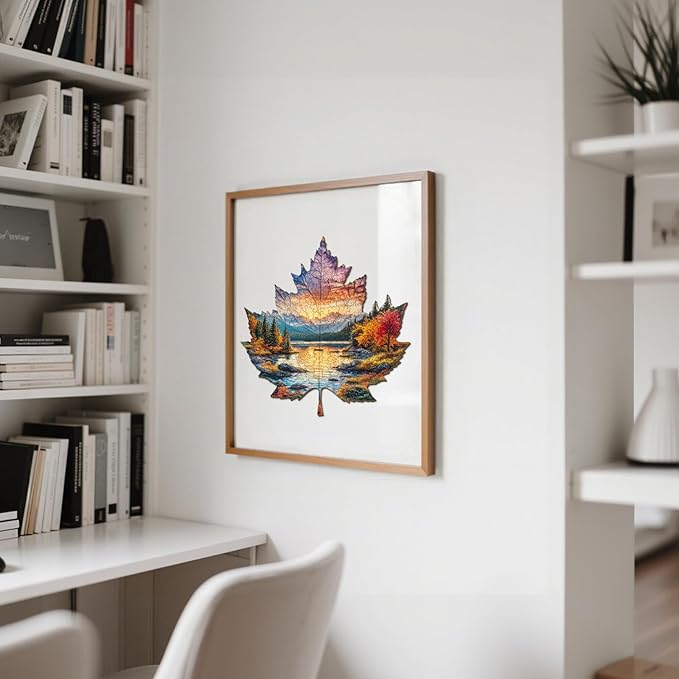 Wooden Puzzles for Adults - Sunset Maple Wood Puzzles Adult - Unique Animal Shape Wooden Jigsaw Puzzles for Adults - Birthday Gifts for Puzzle Lovers, Family (11.4 * 10.6in)