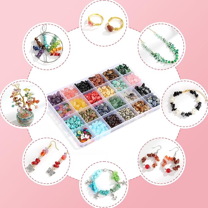 1669 Pcs Jewelry Making Supplies Kit for Adults Women, Earring Necklace Making Kit with Crystal Beads, Beading Wire, Pliers and Earring Making for Supplies for DIY Jewelry Making Crafts