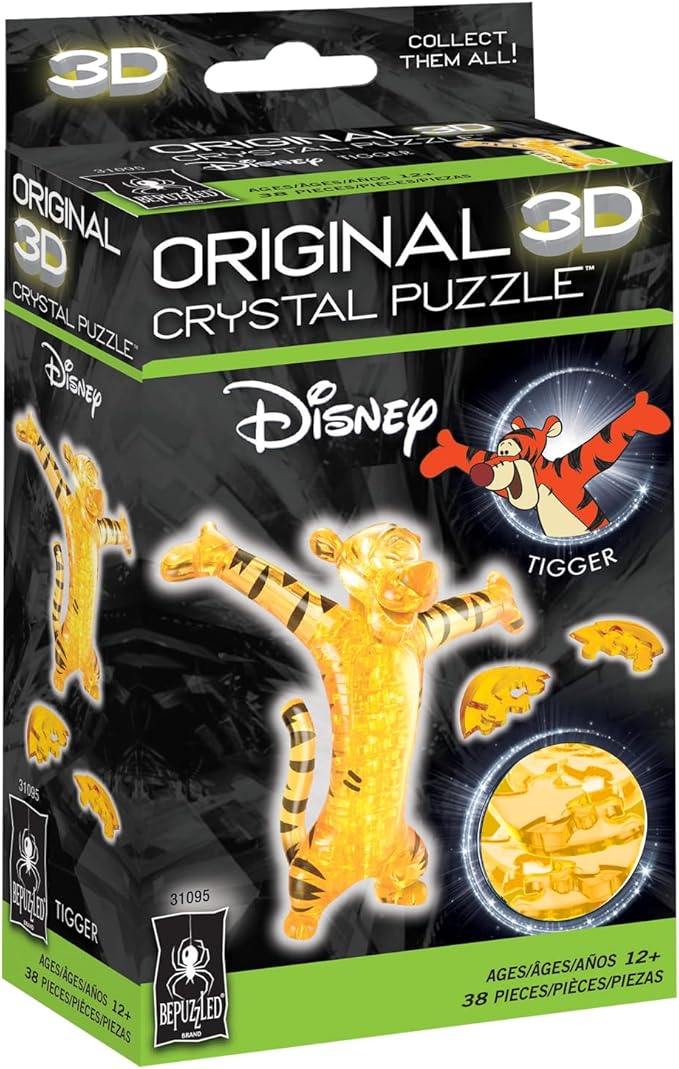 BePuzzled | Disney Tigger Original 3D Crystal Puzzle, Ages 12 and Up