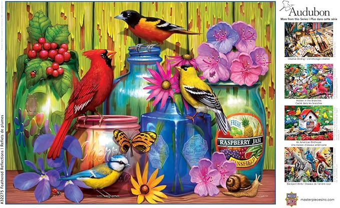 Baby Fanatics MasterPieces 300 Piece EZ Grip Jigsaw Puzzle - Feathered Reflections - 18"x24"