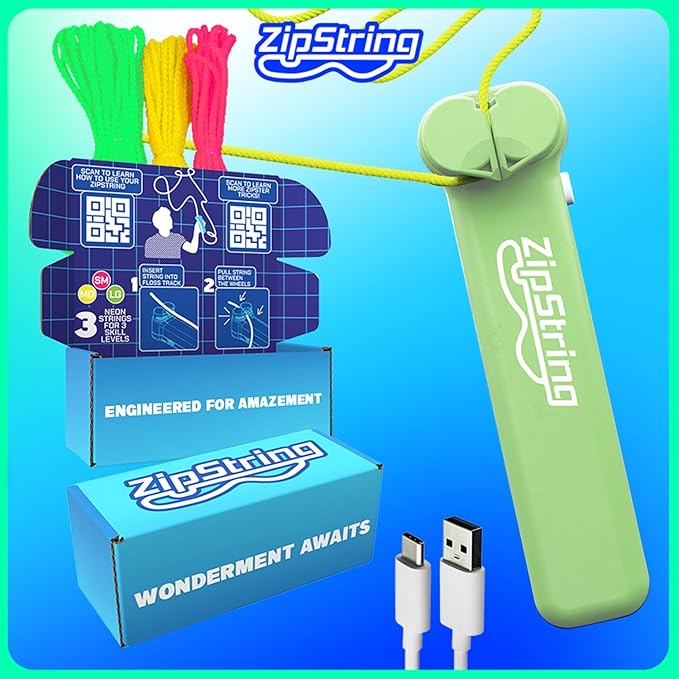 Original - As Seen on Shark Tank - Classic Rope Launcher Toy, Perfect for Kids & Adults - Fly a String Loop in The Air for Endless Tricks & Fun, Wonderment Awaits,Luscious Lime