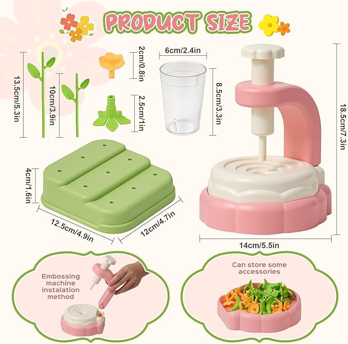 yewfall DIY Fabric Flower Craft Kit for Kids - Build Your Bouquet, Arts and Crafts for Girls Age 4-8, Educational Learning Toys Birthday Gifts