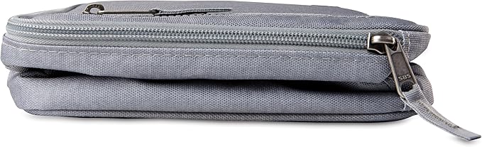 PackIt Freezable Classic Lunch Box, Gray Fog, Built with EcoFreeze® Technology, Collapsible, Reusable, Zip Closure With Front Pocket and Buckle Handle, For Work Lunches and Fresh Lunch On the Go