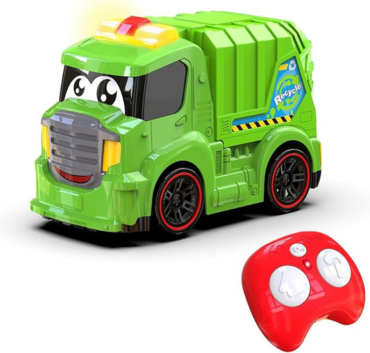 Remote Control Garbage Truck Toys for Toddlers 1-3 with Lights & Sounds RC Recycling Vehicle for Kids 3-8 Durable Waste Management Trash Truck for Boys & Girls