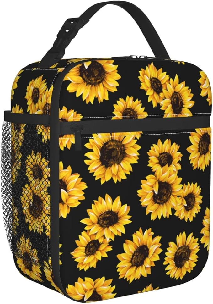Sunflowers Reusable Lunch Box Insulated LunchBox Cooler Lunch Bag