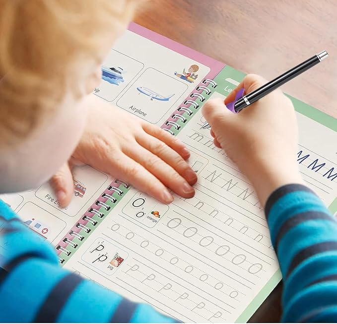 AALGO Magic Pens & Refills for Children's Magic Copybooks,Grooved Kids Book Disappearing Ink Pen for Tracing Books,Grooved Writing Books for Kids 3-5 (Metal Magic Pen, 20)