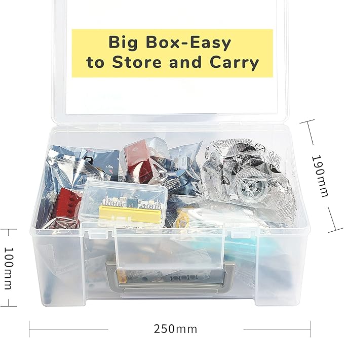 ELECFREAKS microbit 32 in 1 Wonder Sensor Kit, Makecode Programmable Learning Kit with Building Bricks/Sensors/Wukong Expansion Board(Without Micro:bit)