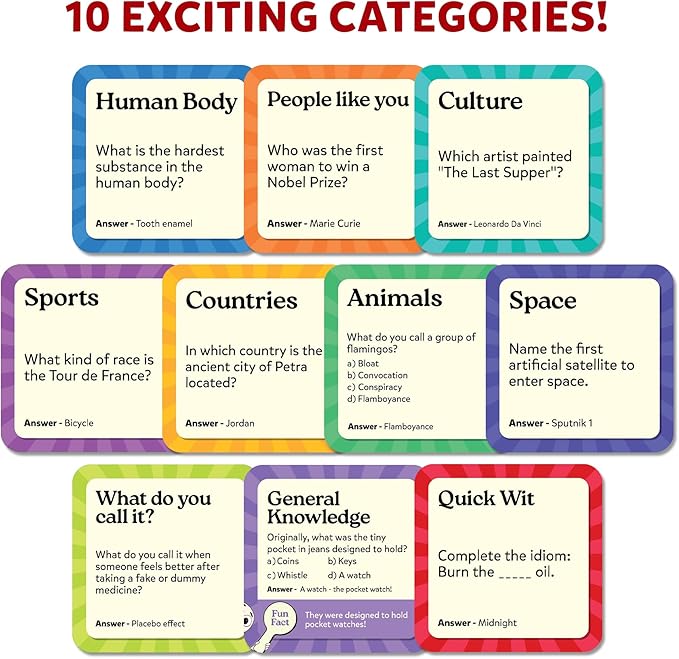 Skillmatics Card Game - DIBS, Fast-Paced Trivia Game, Fun & Educational Game for Family, Friends, and Parties, Quick Thinking, 10 Categories, Gifts for Kids, Teens, and Adults Ages 8, 9, 10 & Up