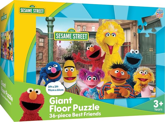 Sesame Street - Best Friends 36pc Floor Puzzle - Jigsaw Puzzle with Vibrant Artwork and Durable Pieces - Fun Family Activity, Brain Challenge, and Educational Entertainment for Kids, Teens, and Adults