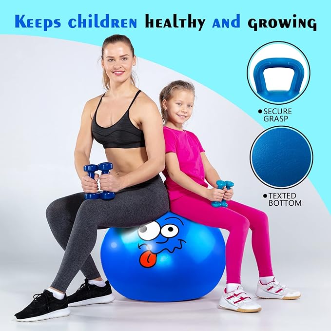 EVERICH TOY Hopper Ball, Bouncing Ball with Handle, 22 Inches Jumping Hoppity Hop Toys, Sit and Bounce on Toys for Boys and Girls Gifts