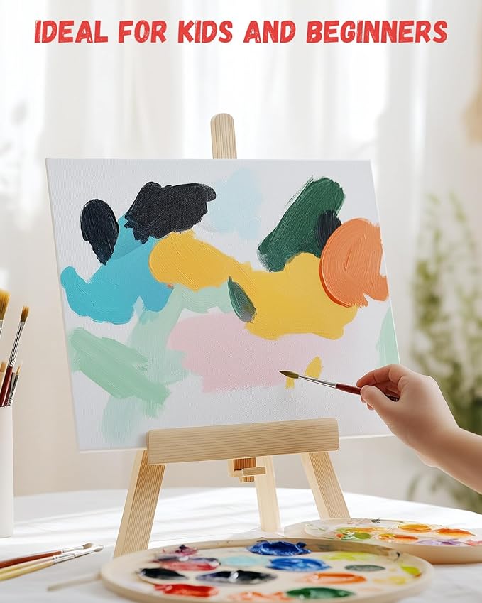 Simetufy 9 x 12 inch 60 Pack Painting Canvas Boards- Gesso Primed Acid-Free 100% Cotton Canvas Panels for Acrylics Oil Watercolor Tempera Paints