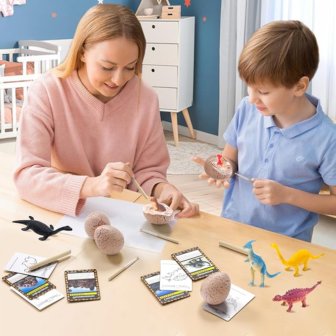Dinosaur Eggs-Dig a Dozen Dino Egg Kit for Kids - Dinosaur Toys Gift for Boys 3-12 Year Old -12 Dino Eggs Dig Excavation Kit- Stocking Stuffers Science STEM Activities-Party Gifts for Boys & Girls