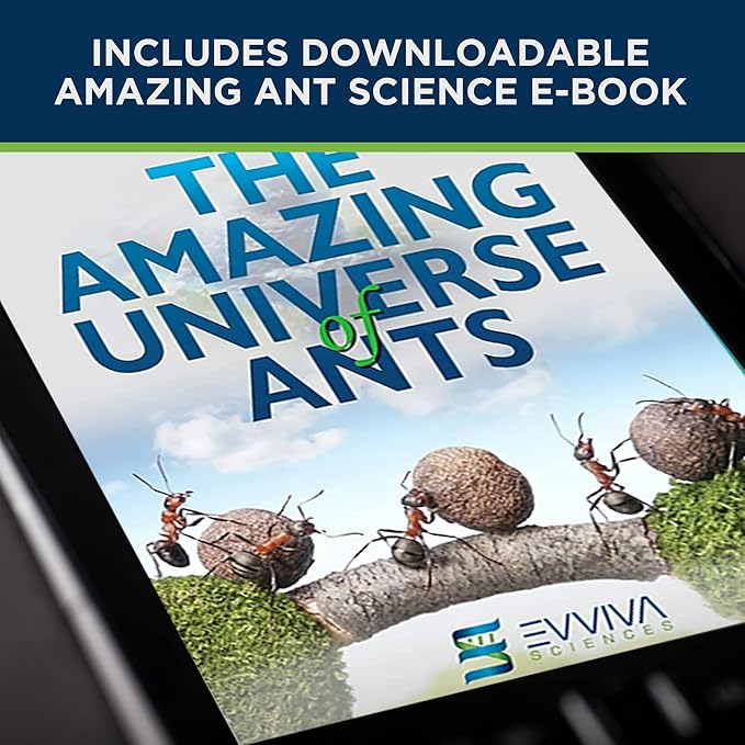 Evviva Ant Habitat W/LED Light. Enjoy A Magnificent Habitat. Great for Kids & Adults. Evviva Ant Ecosystem W/Enhanced Blue Gel. Educational & Learning Science Kit. Live Ants Not Included