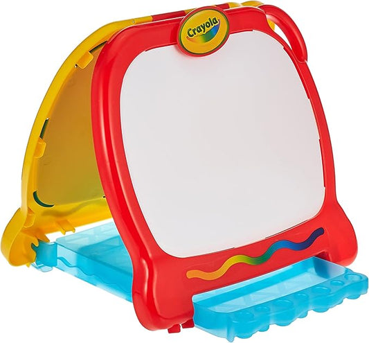 Crayola Art-to-Go Rainbow Easel, Dry-Erase Board Chalkboard Painting Surface, Art Set, Arts & Crafts Kit, Gifts for Kids, Ages 3+