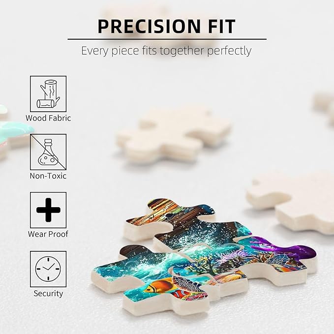 Octopus Ocean Puzzle for Adults 1000 Pieces Octopus Pirate Ship Ocean Sea Jigsaw Puzzles Marine Artwork Colorful and Fun Challenging Puzzle for Game Nights