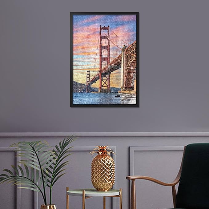 Jigsaw Puzzles 1000 Pieces The Golden Gate Bridge San Francisco 1000 Pieces Jigsaw Puzzles Educational Toy Landscape Puzzle Finished Size 19.5 x 27.5 Inch