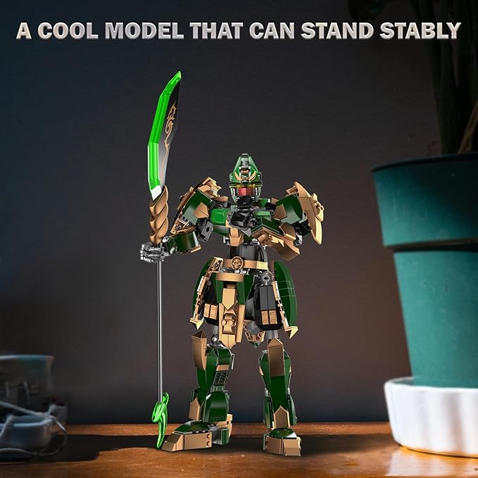 JMBricklayer Mech Sets Robot Building Blocks for Adults 70125, Cool Mechs Warrior Hero Model Building Sets for Boys 8-14 Girls, Transforming Mech with Weapons for Display Decor Gifts Ideas(744 PCS)