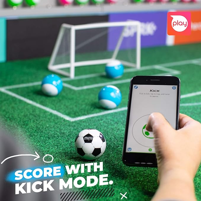 Sphero Mini Soccer - Coding Robot Ball - Educational Coding and Gaming for Kids and Teens - Bluetooth Connectivity - Interactive and Fun Learning Experience for Ages 8+