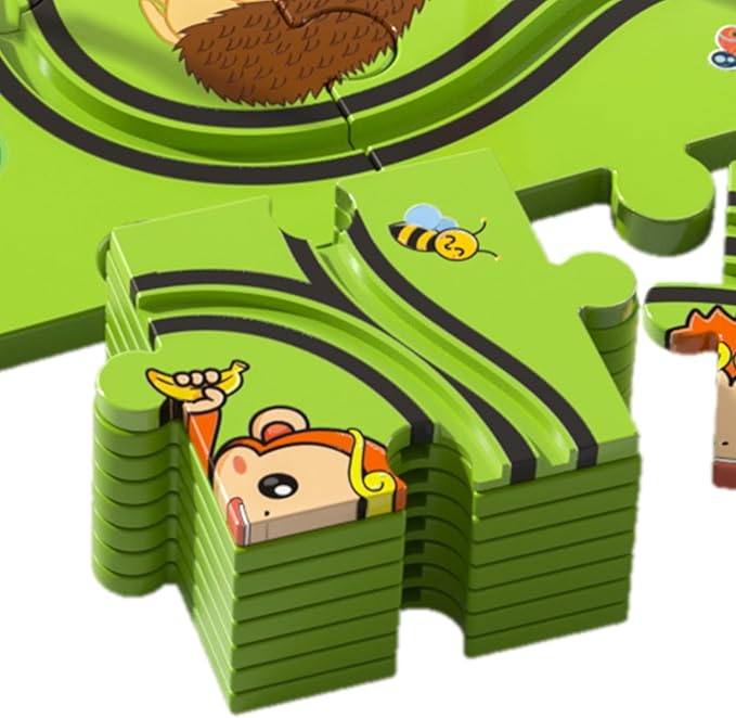 Bennol Toddler Toys Gifts for 3 4 5 Year Old Boys, 39 Jigsaw Puzzle Race Track Car Set Toys for Kids Boys Toddlers 3-5 4-6, Puzzle Tracks Car Toys Gifts for 3 4 5 Year Old Girls Kids