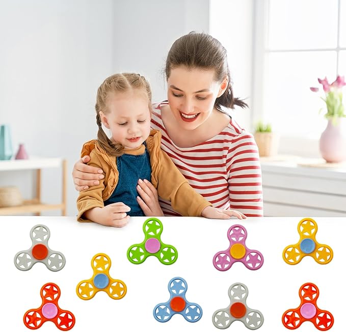 24 Pack Fidget Spinner Fidget Toys,Party Favors Supplies Birthday Gifts Goodie Bags Stuffers for Kids Adults,Sensory Toys for Anxiety ADHD Stress Relief,Carnival Treasure Box Toys Classroom Prizes