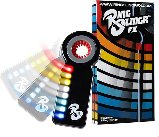 RingSlingr Fireball Red Fidget Spinner Toy, Durable, Portable LED Fidget Toy for Young Adults and Kids, Light Up Spinner Toy