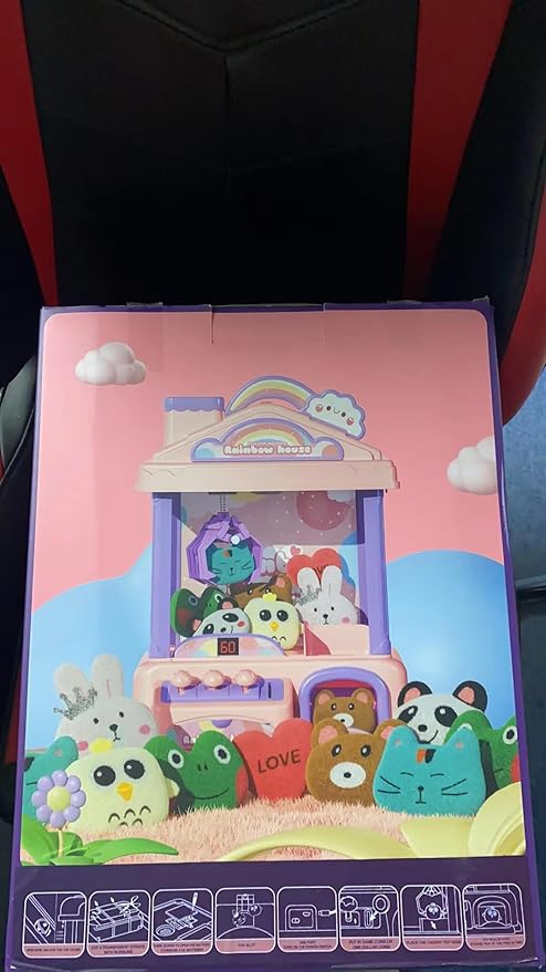 Mini Claw Machine for Kids | Electric Vending Machine Toy Arcade Game Toy with Mini Prizes, Candy Claw Machine Toys Adjustable Sound and Music, Birthday Gifts for Girls