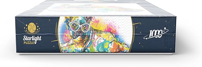 MyPuzzle Lazy Frenchie - Premium 1000 Piece Jigsaw Puzzle for Adults