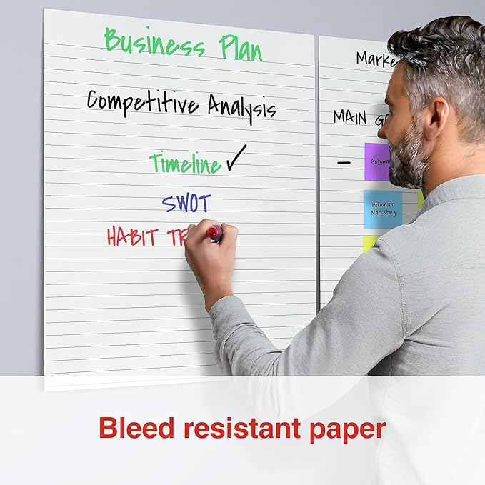 Staples Ultra Sticky Wall Easel Pad, 20" x 23", 20 Sheets/Pad, 2 Pads/Pack (ST62837)