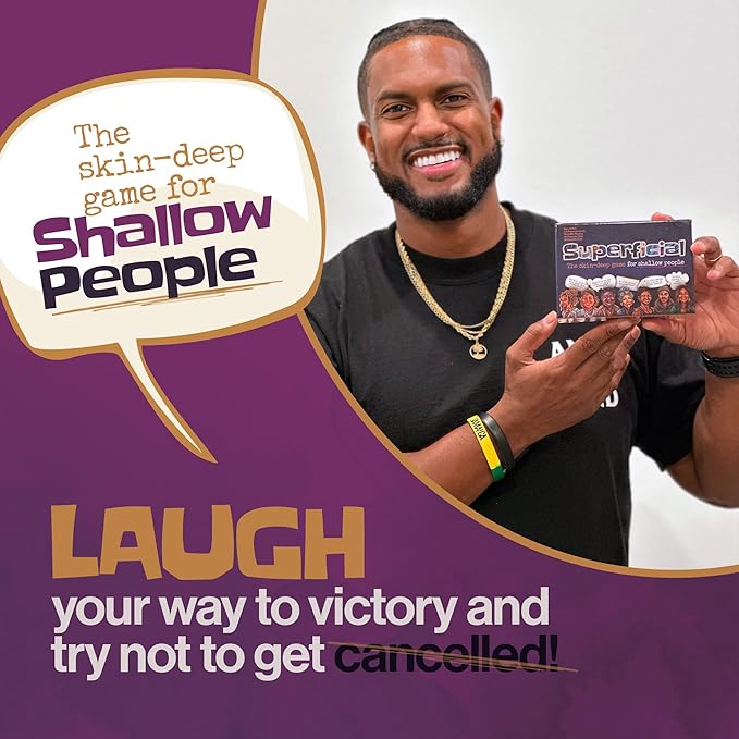 Inspiration Play Superficial Adult Party Card Game - The Skin-Deep Game for Shallow People - Hilarious Party Games for 18+, 2 to 10 Players